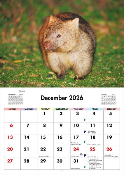 2026 Wildlife of Australia Wall Calendar