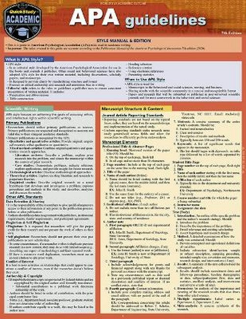 APA Guidelines 7/e