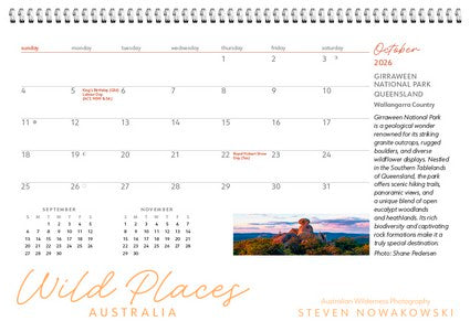 2026 Wild Places of Australia Desk Easel