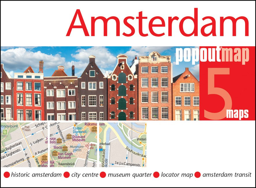 Amsterdam PopOut Map - pocket size, pop up map of Amsterdam city centre