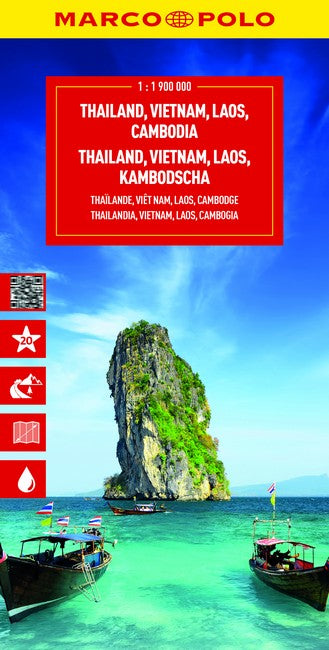 Thailand, Vietnam, Laos, Cambodia Marco Polo Map