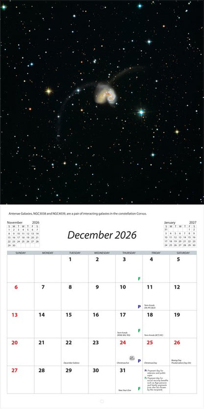 2026 Under the Southern Skies Sqaure Wall Calendar
