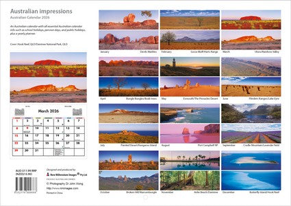 2026 Australian Impressions Wall Calendar