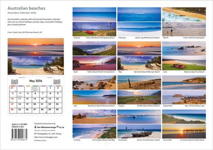 2026 Australian Beaches Wall Calendar