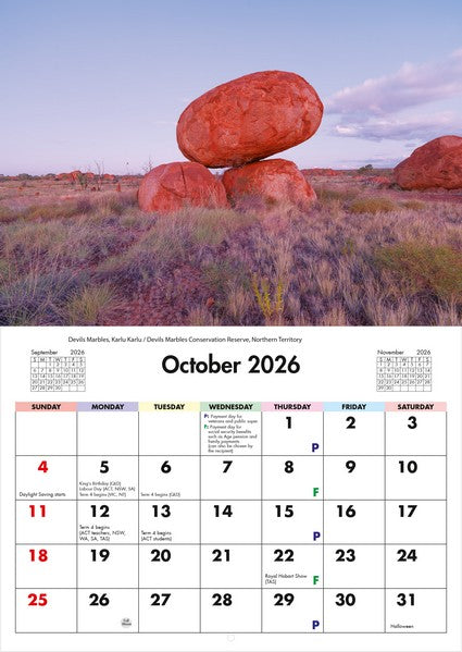 2026 Magnificent Australia Wall Calendar
