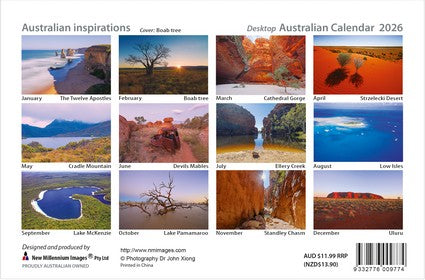 2026 Australian Inspirations Desktop Calendar