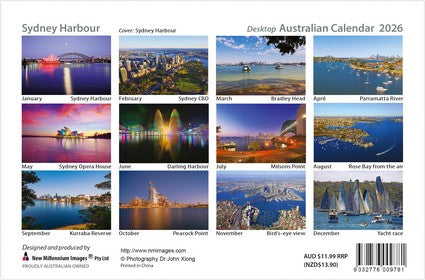 2026 Sydney Harbour Desktop Calendar