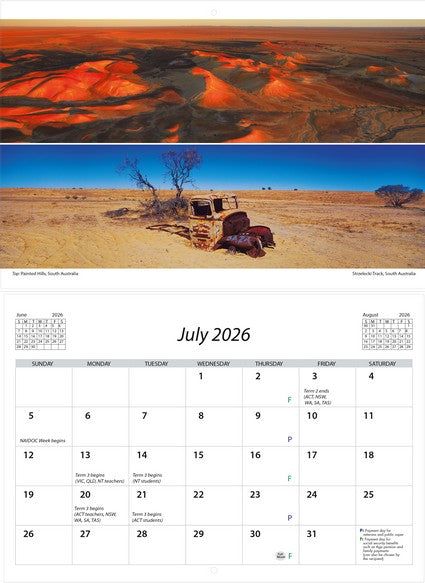 2026 Australia Panorama Large Wall Calendar