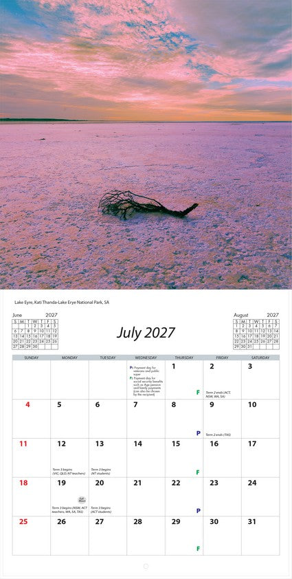 2027 Australian Wonders Sqaure Wall Calendar