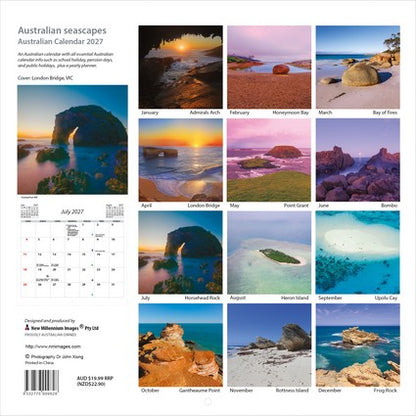 2027 Australian Seascapes Square Wall Calendar