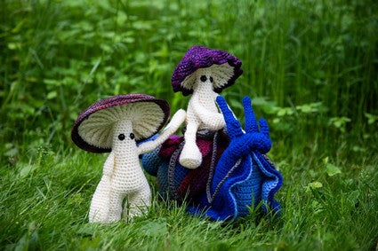 Crochet Snails and Mushroom Sprites