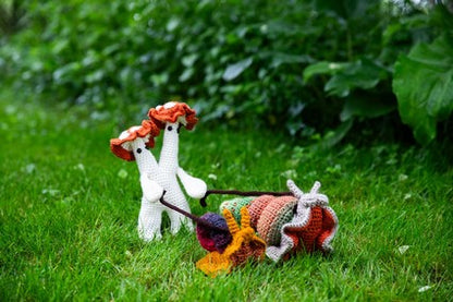 Crochet Snails and Mushroom Sprites