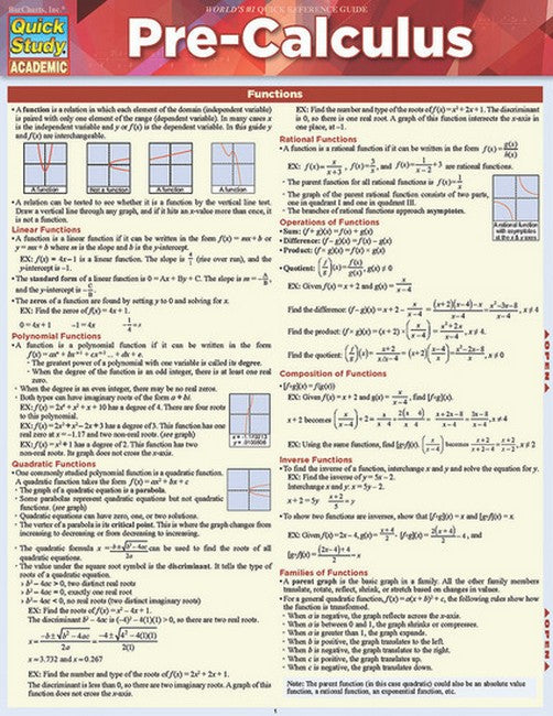 Pre - Calculus