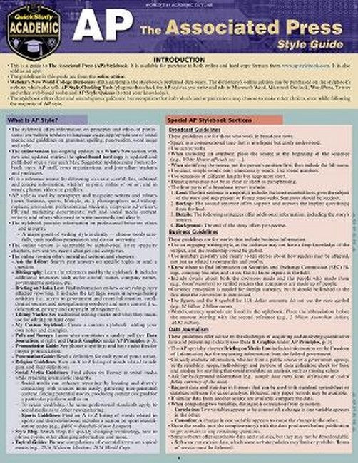 AP - Associated Press Style Guide