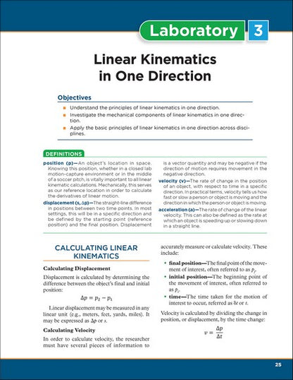 Applied Biomechanics Lab Manual
