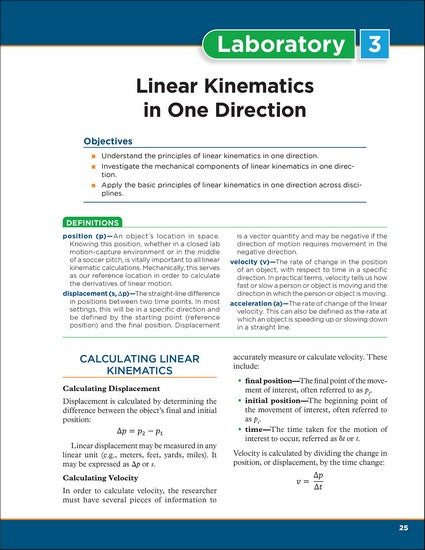 Applied Biomechanics Lab Manual