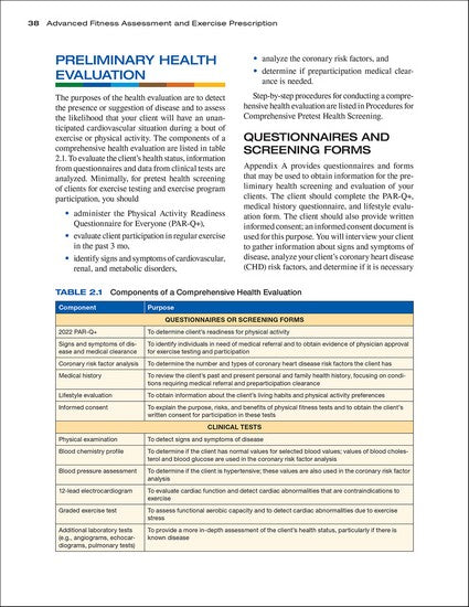 Advanced Fitness Assessment and Exercise Prescription 9/e