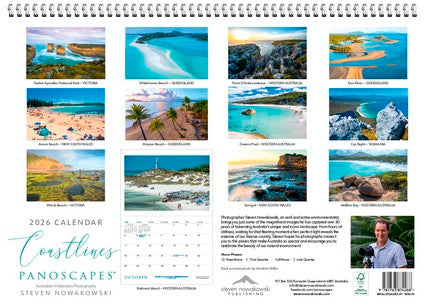 2026 Coastlines - Panoscapes Wall Calendar