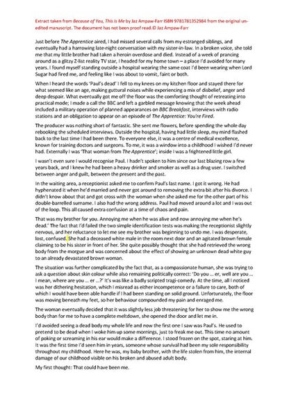 Because of You, This is Me