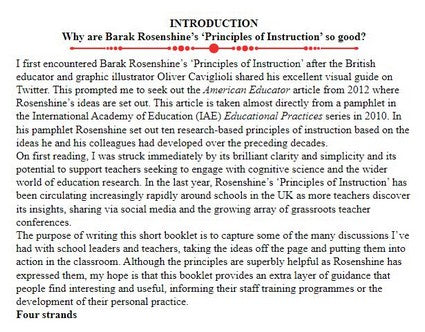 Rosenshine's Principles in Action