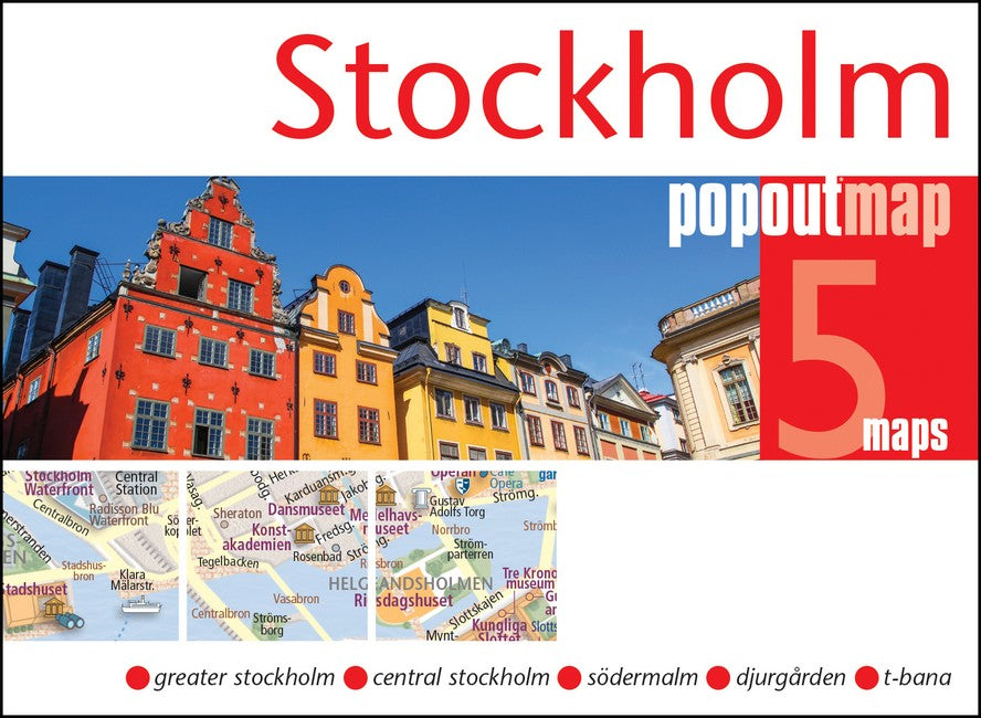 Stockholm PopOut Map - pocket-size, pop up map of Stockholm city centre