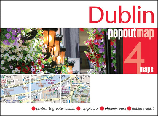 Dublin PopOut Map - pocket size, pop up map of Dublin city centre