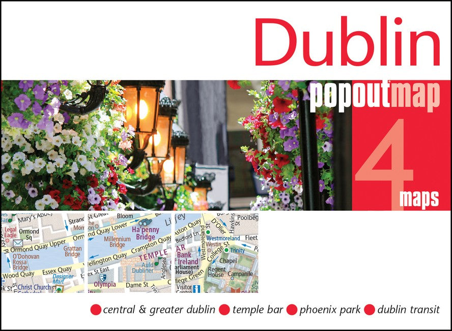Dublin PopOut Map - pocket size, pop up map of Dublin city centre