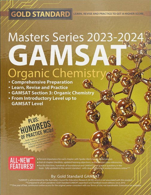 2023-2024 Masters Series GAMSAT Preparation Organic Chemistry by Gold