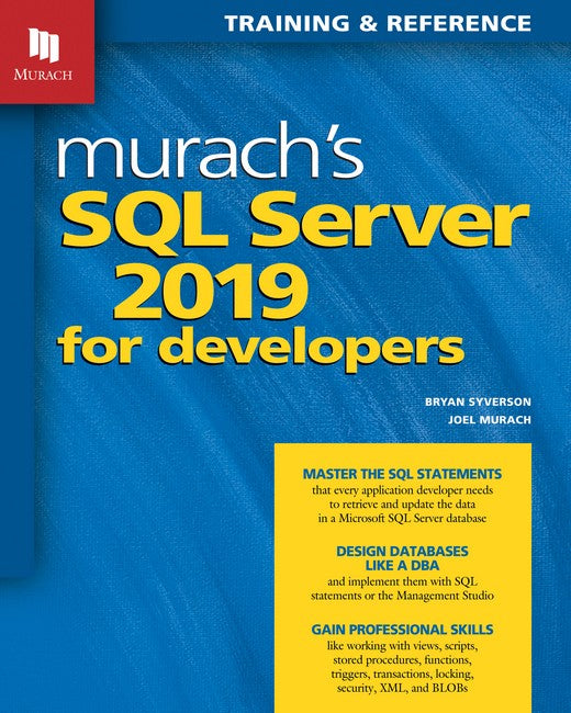 Murach's  SQL Server 2019 for Developers