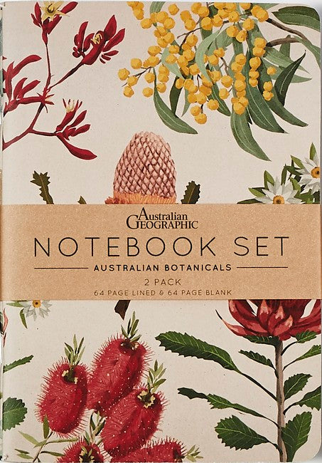 Australian Geographic Notebook Set Australian Botanical 2-pack
